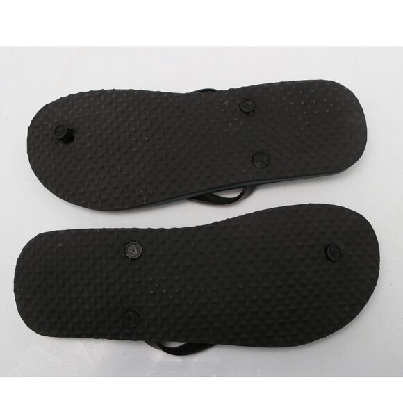 Calzaletas Mens Flip Flop Sandals Black Blue Mexico Rubber Beach Summer Pool - Picture 5 of 5